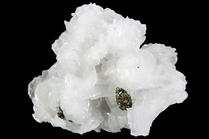 Calcite and Iridescent Pyrite Association - Fluorescent #92284